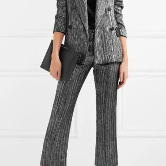 Isabel Marant Denel Double-Breasted Metallic Cocktail Blazer - Picture 12 of 13